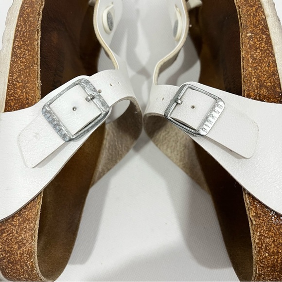 Birkenstock Gizeh Sandal White Leather Sandals Size 38 (US 7) - Picture 10 of 14